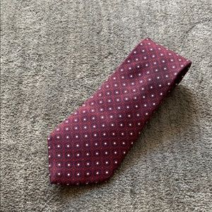 Christian Dior silk tie. Red and navy blue EUC